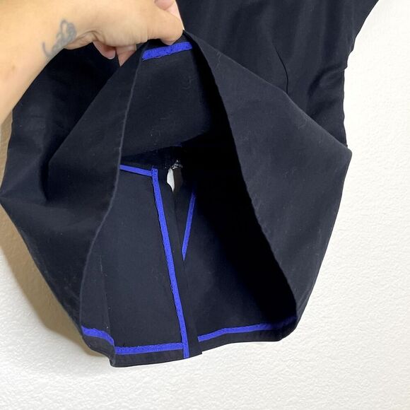 Aritzia T. Babaton Top Size 4 Black Peplum Zip Back Career Office Modern Classic - Picture 5 of 10